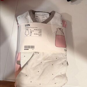 IKEA LEN Kids One Piece - White and Pink